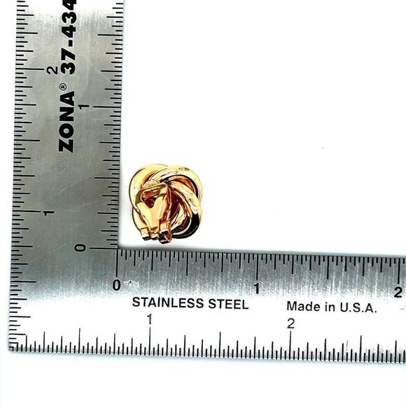 Golden Knot Clip On Earrings - Picture 3 of 3